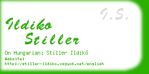 ildiko stiller business card