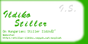 ildiko stiller business card